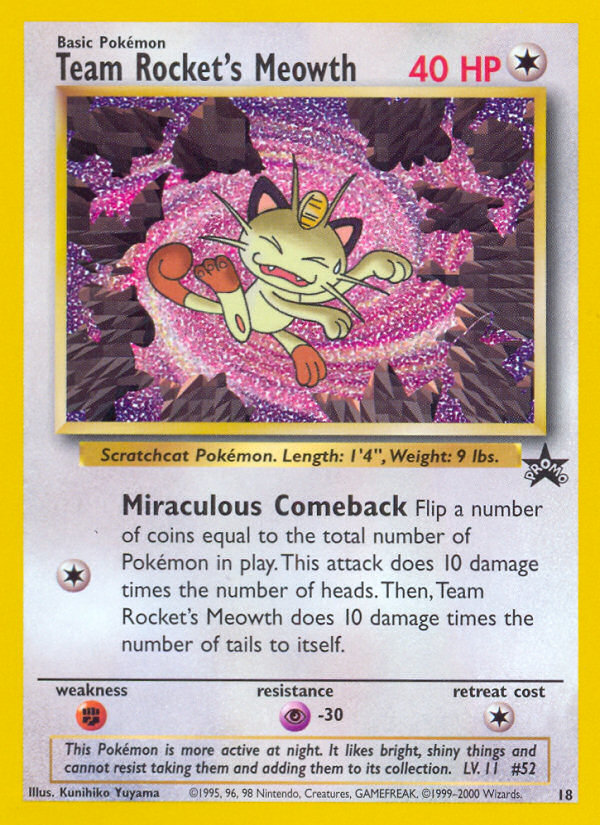 Team Rocket's Meowth (Wizards Black Star Promos 18)
