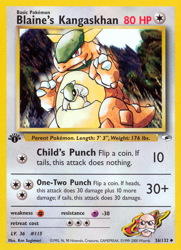 Blaine's Kangaskhan (Gym Heroes 36)
