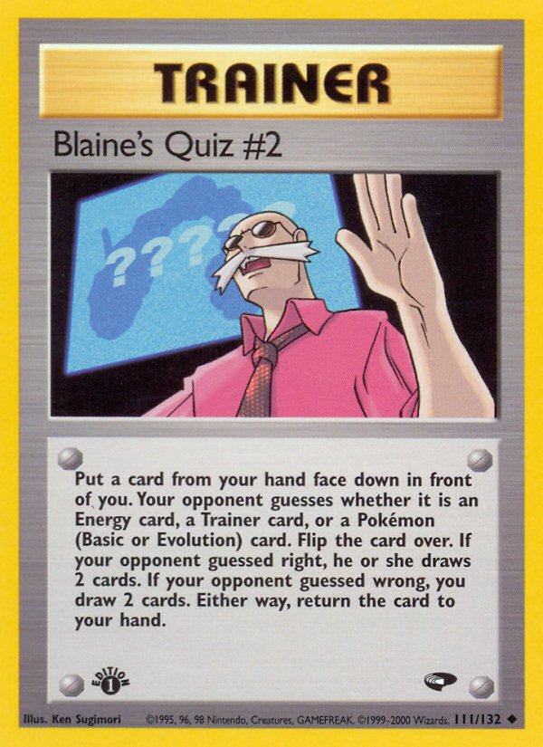 Blaine's Quiz #2 (Gym Challenge 111)