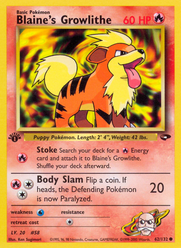 Blaine's Growlithe (Gym Challenge 62)