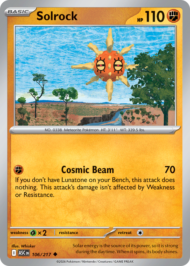 Solrock (Ascended Heroes 106)