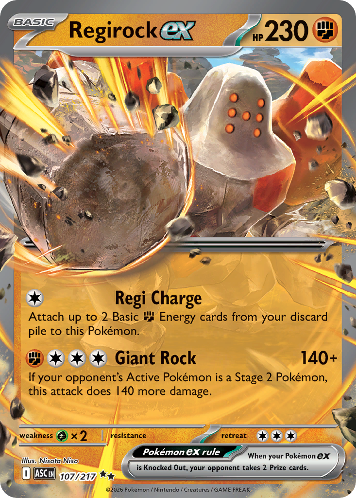 Regirock ex (Ascended Heroes 107)