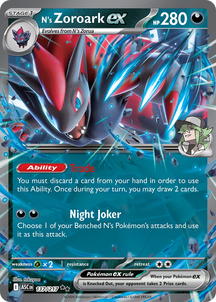 N's Zoroark ex (Ascended Heroes 137)