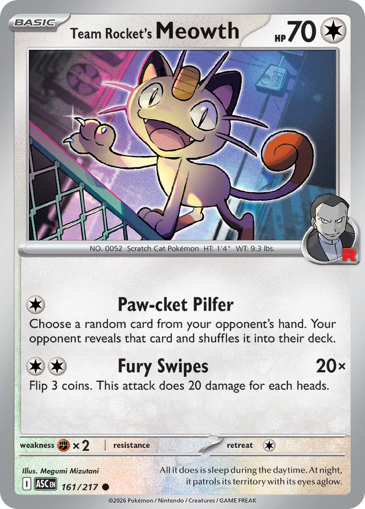 Team Rocket's Meowth (Ascended Heroes 161)
