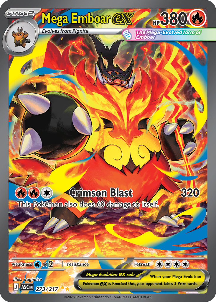 Mega Emboar ex (Ascended Heroes 273)