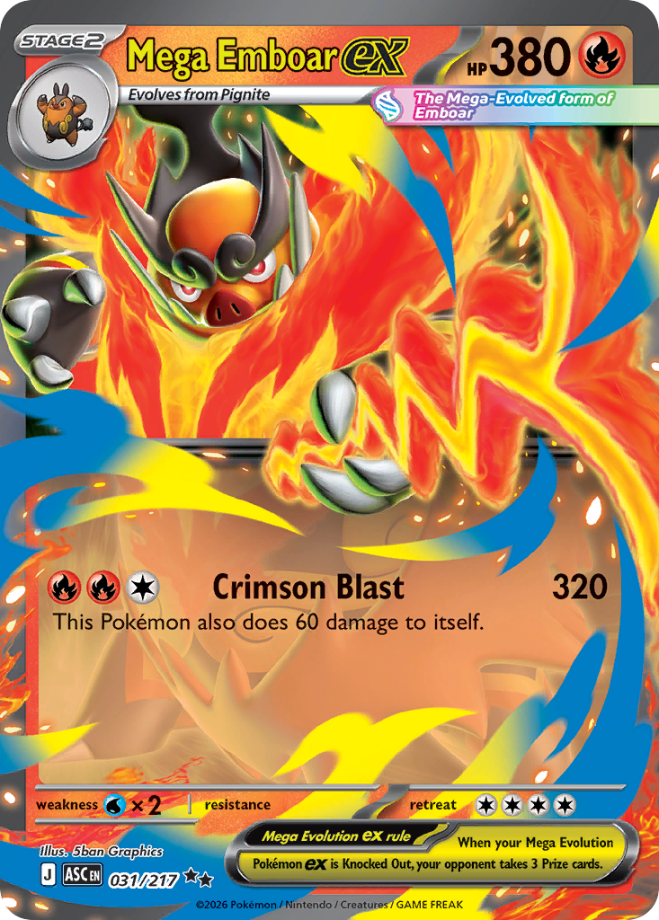Mega Emboar ex (Ascended Heroes 31)