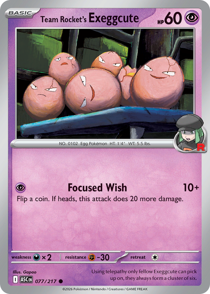 Team Rocket's Exeggcute (Ascended Heroes 77)
